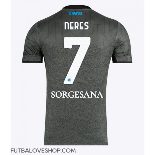 Dres SSC Napoli David Neres #7 Tretina 2024-25 Krátky Rukáv